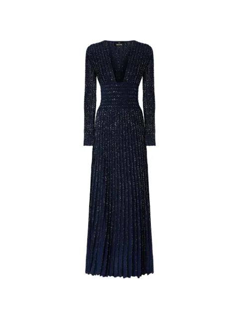 Missoni vestido largo de manga larga con escote pronunciado