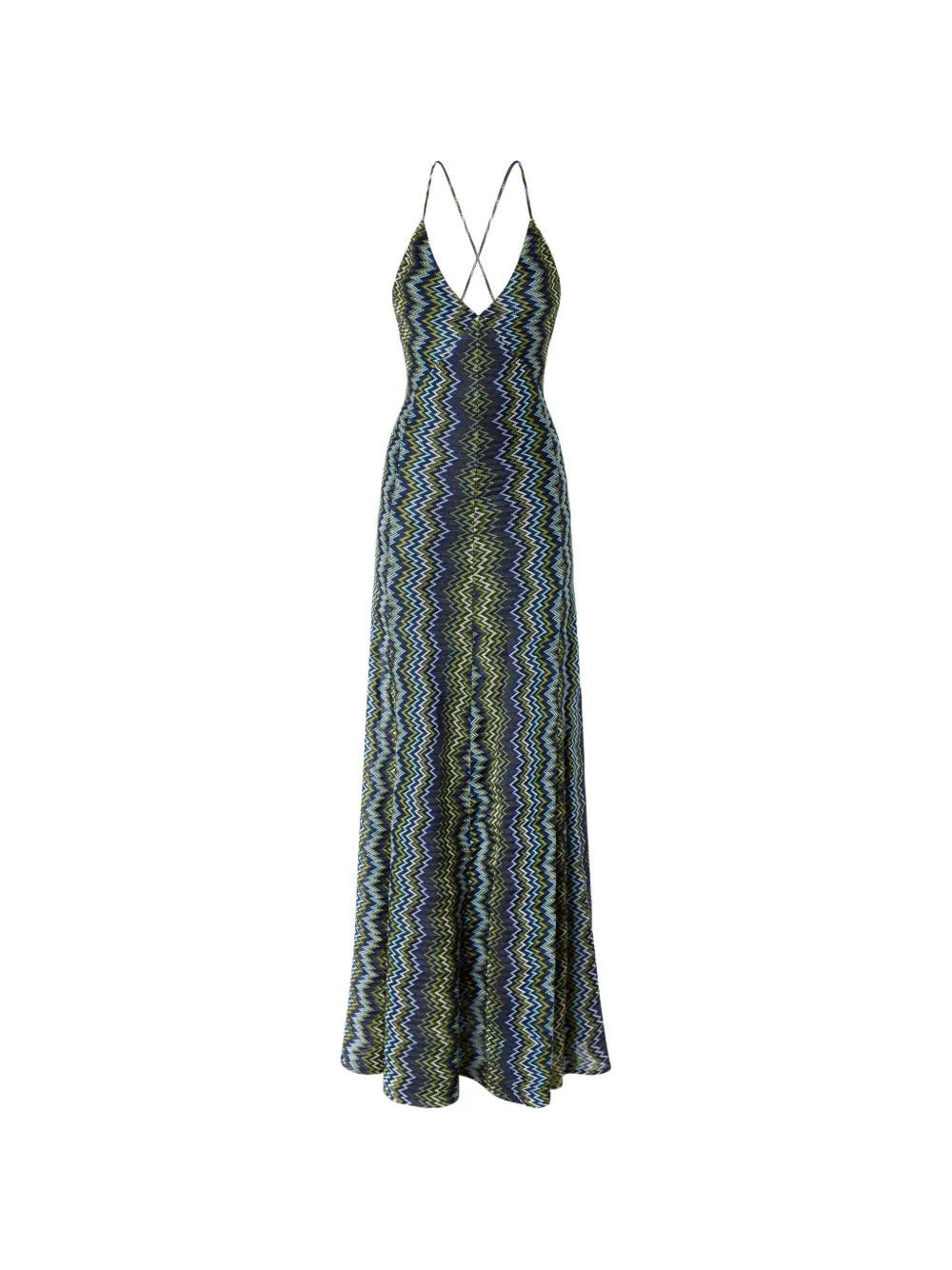 Missoni long viscose dress with snake motif - Blu