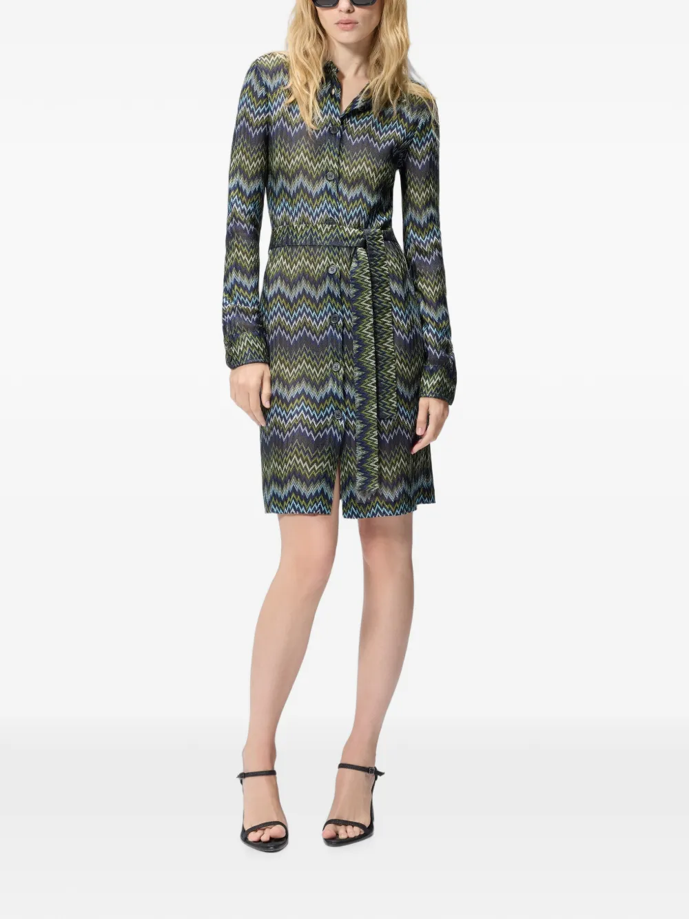 Missoni Viscose midi-blousejurk Groen