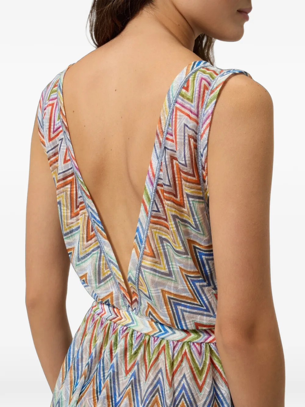 Missoni Strandjurk met zigzag patroon Wit