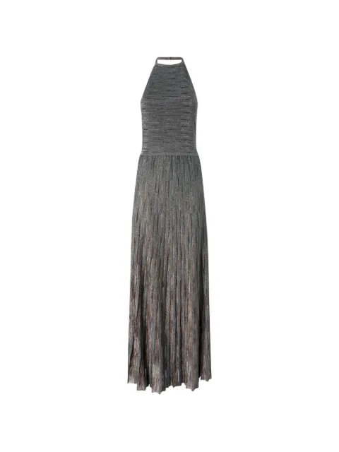 Missoni Vestido longo frente única com efeito metalizado