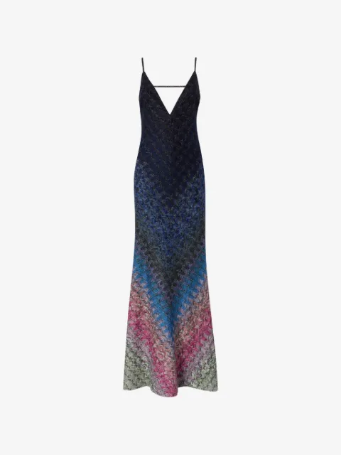 Missoni zigzag-knit open-back dress