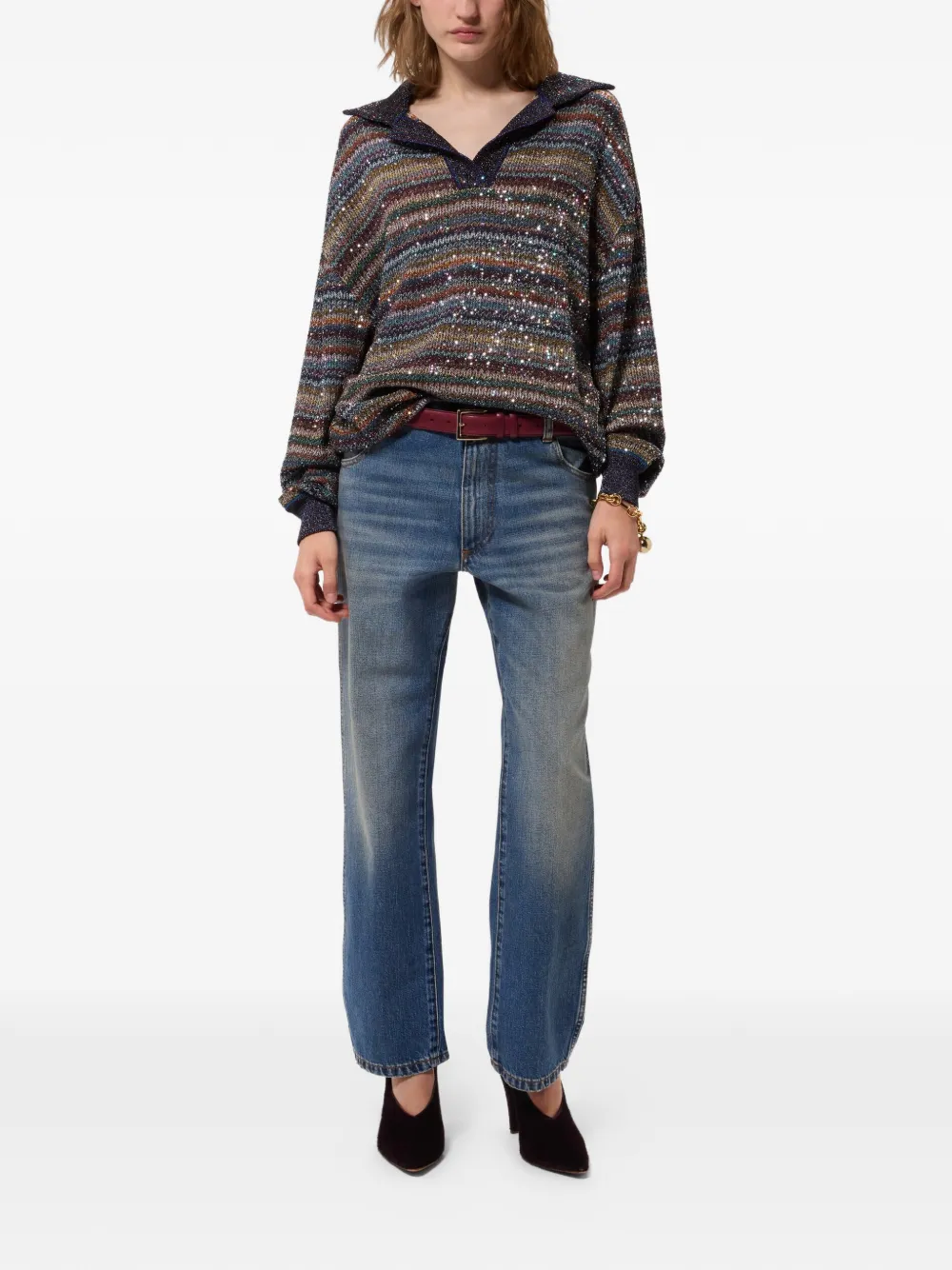 Missoni Trui verfraaid met pailletten Blauw