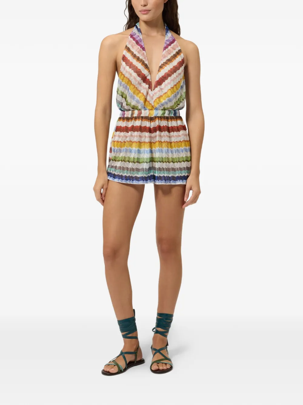  Missoni Mono Corto Con Cuello Halter - Neutro 