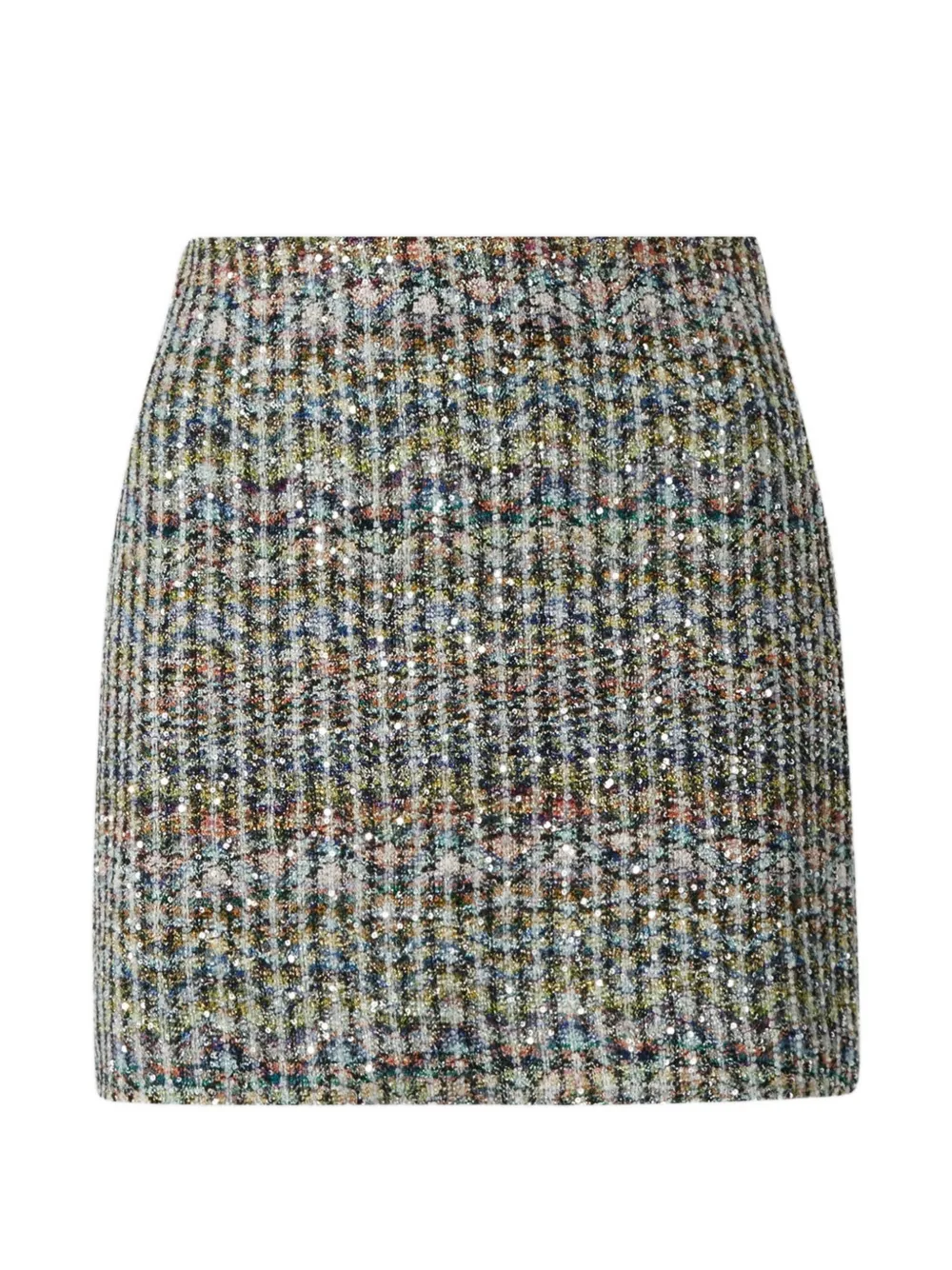Missoni chevron viscose-blend mini skirt with sequins - Grigio