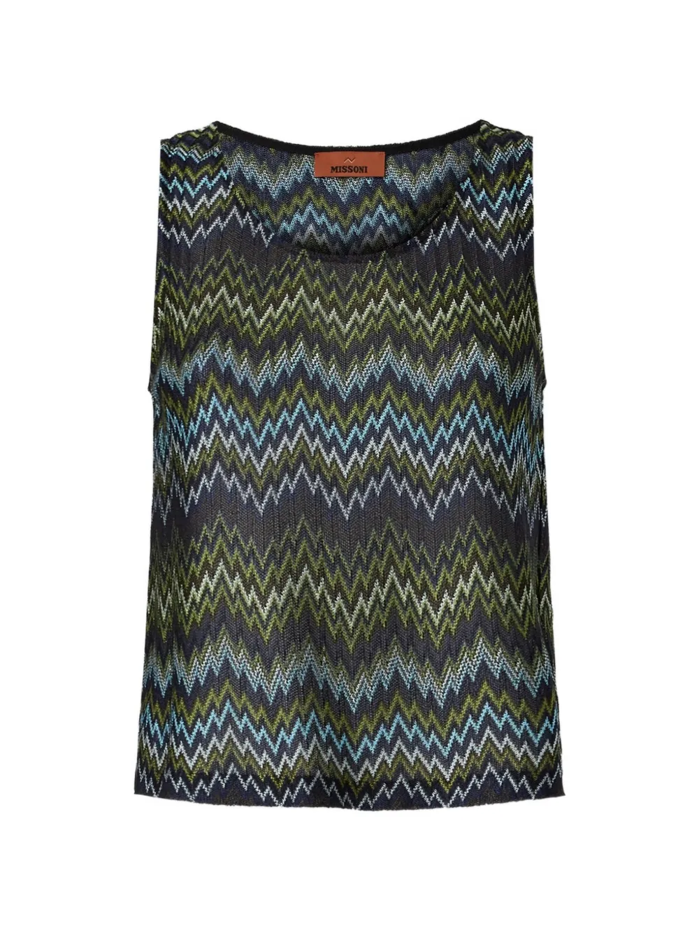 Missoni sleeveless viscose top with snake motif - Blu