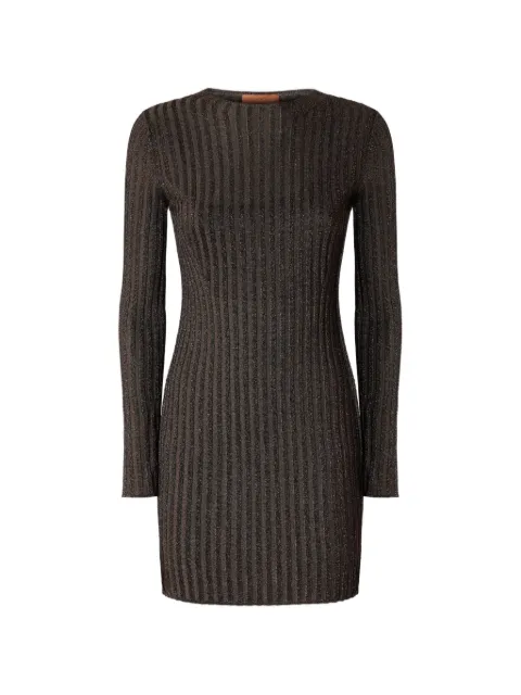 Missoni ribbed viscose lamé mini dress