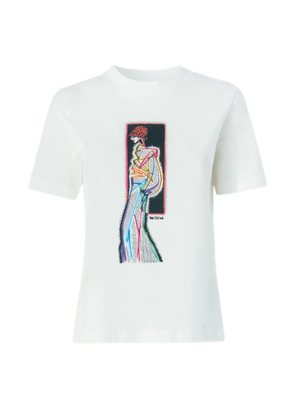 Missoni T-Shirt mit grafischem Print - Weiß
