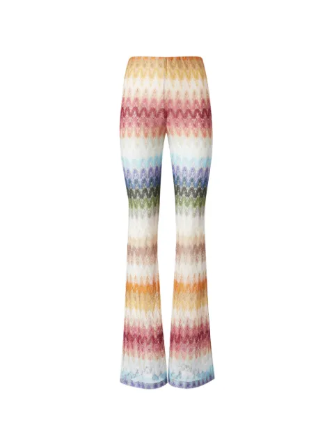 Missoni pantalones acampanados con motivo de encaje degradado
