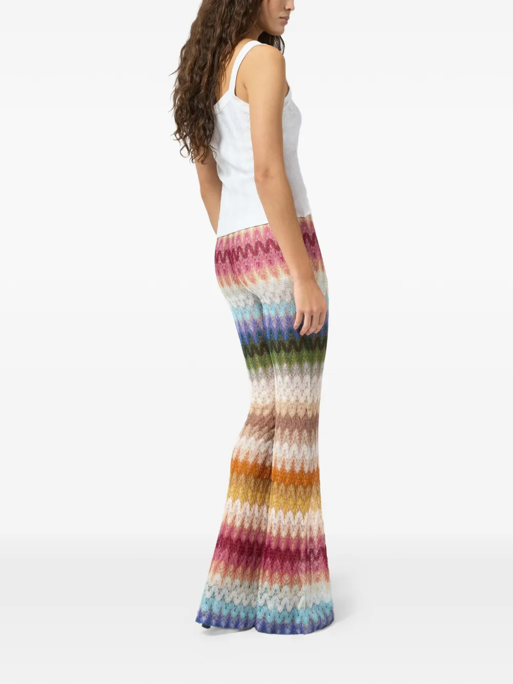 Missoni Flared broek met dégradé kant Beige