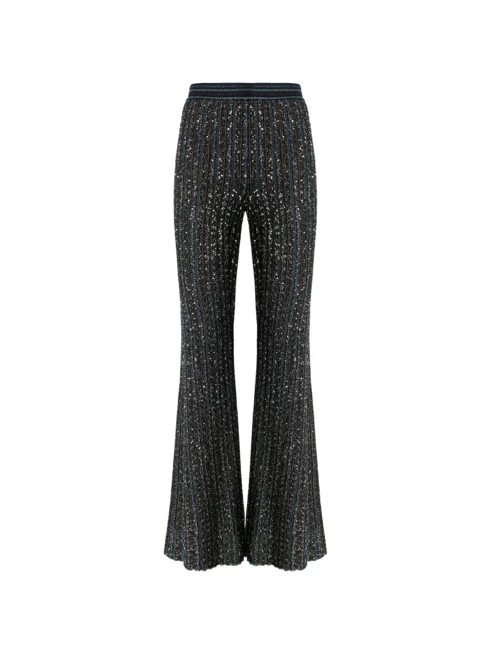 Missoni sequin-embellished striped trousers - Nero