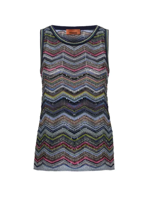 Missoni top sin mangas de mezcla de viscosa y chevron