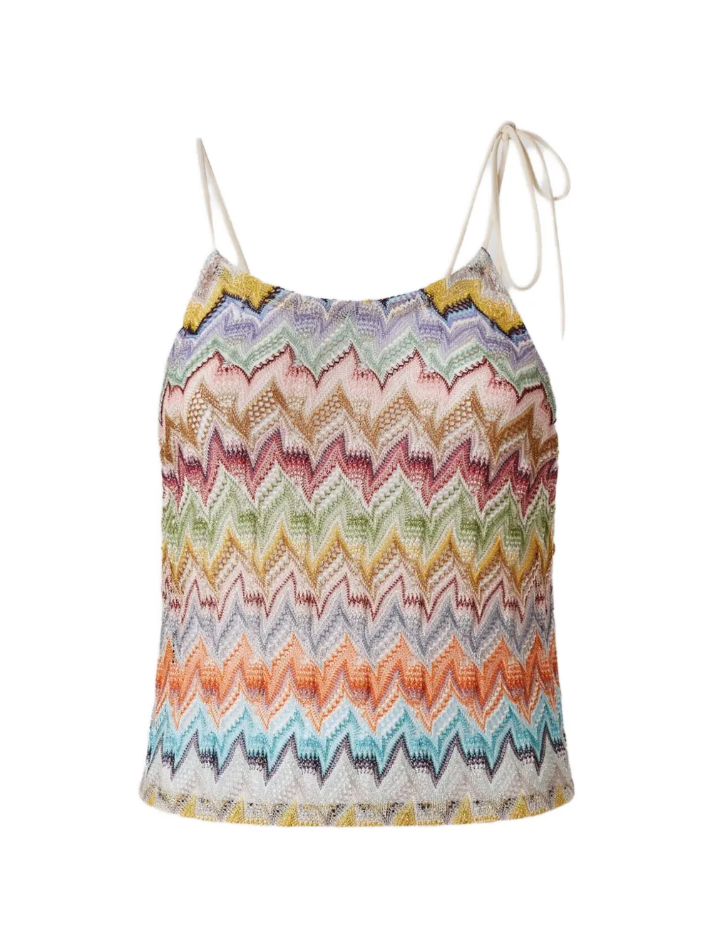 Missoni Zigzag-knit Halterneck Top In Blue