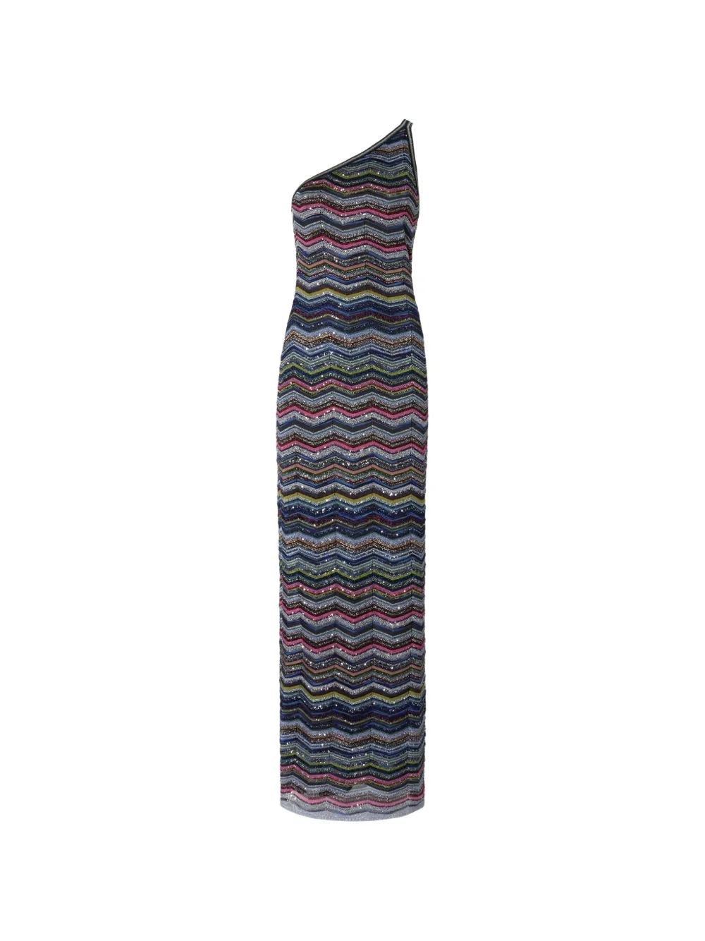 Missoni one-shoulder sequin-embellished maxi dress - Blu