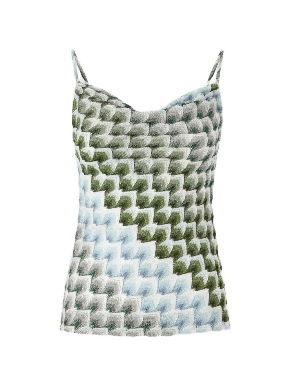 Missoni geometric-pattern spaghetti-strap top - Green
