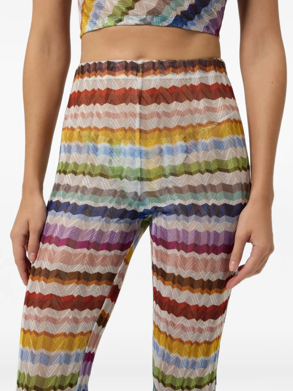 Missoni Broek met zigzagpatroon Geel