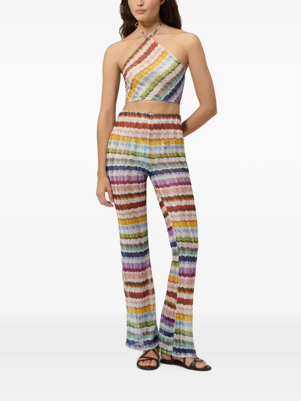 Missoni Broek met zigzagpatroon Geel