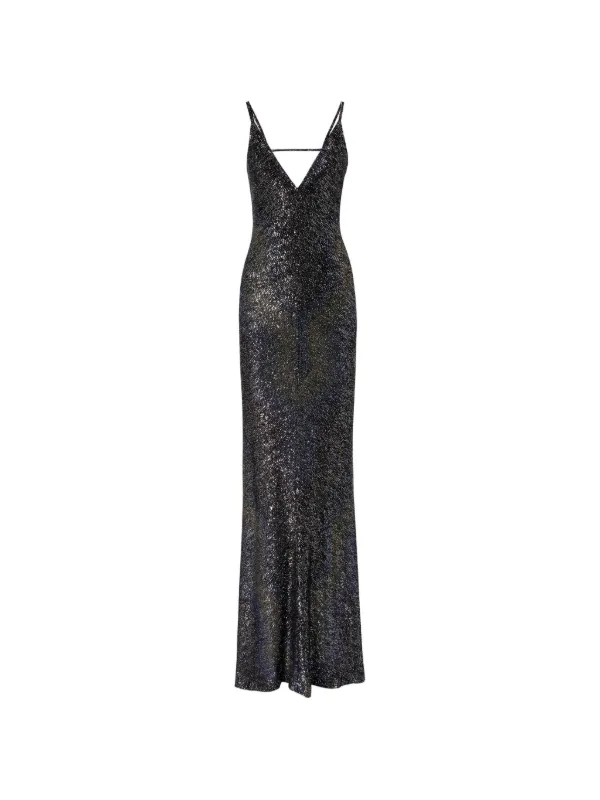 Missoni Long Dégradé Knit Dress With Sequins | Black