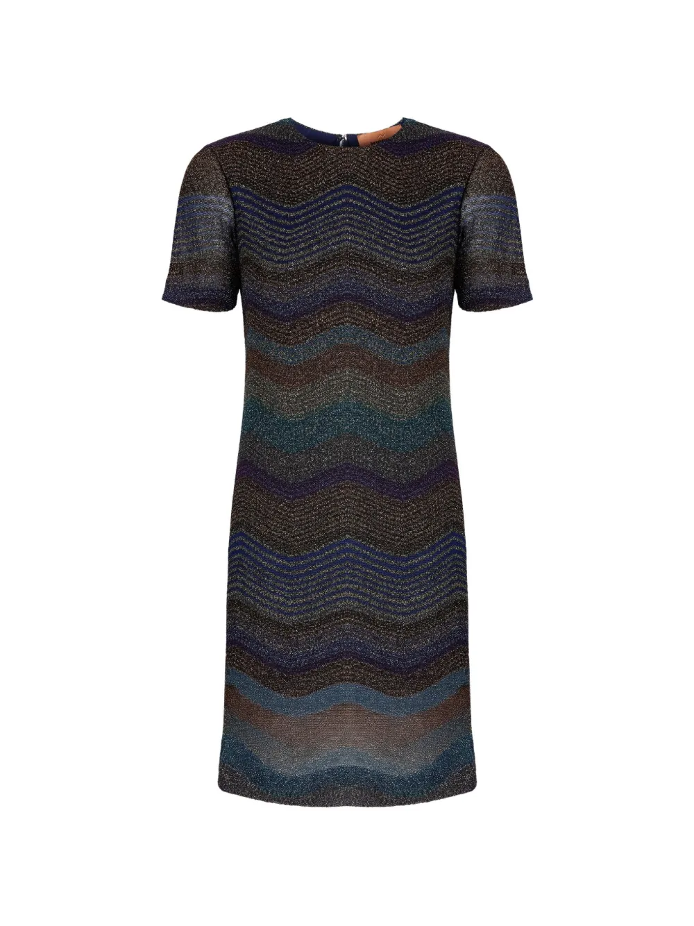 Missoni short-sleeves mini dress - Blu