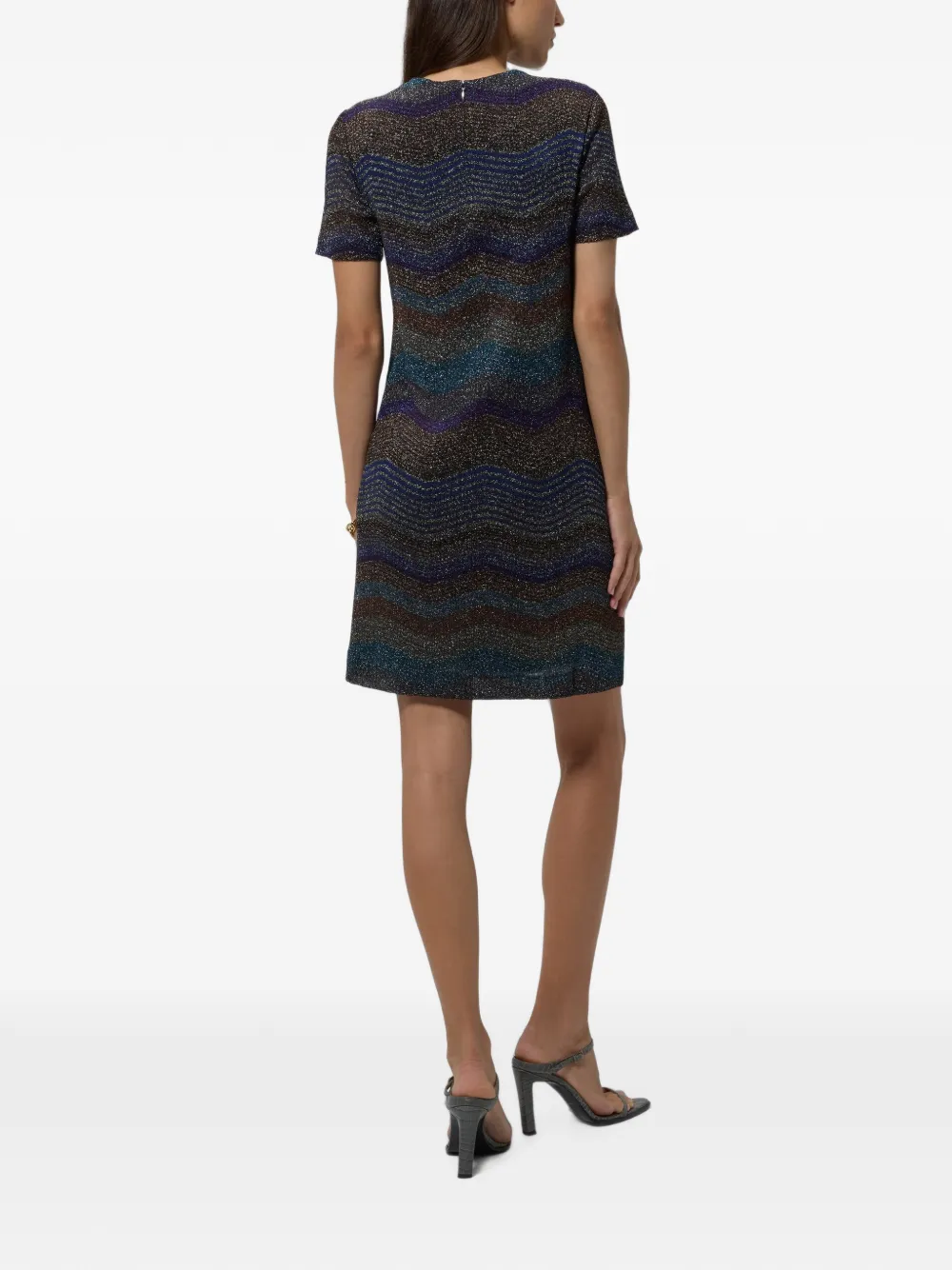 Missoni Mini-jurk met korte mouwen Blauw