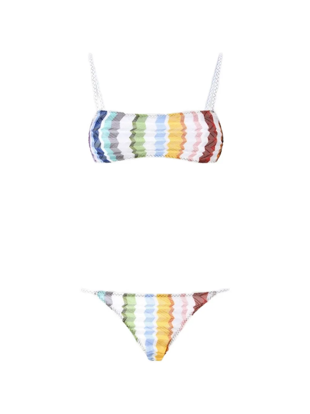 Missoni Zigzag-knit bikini - Bianco