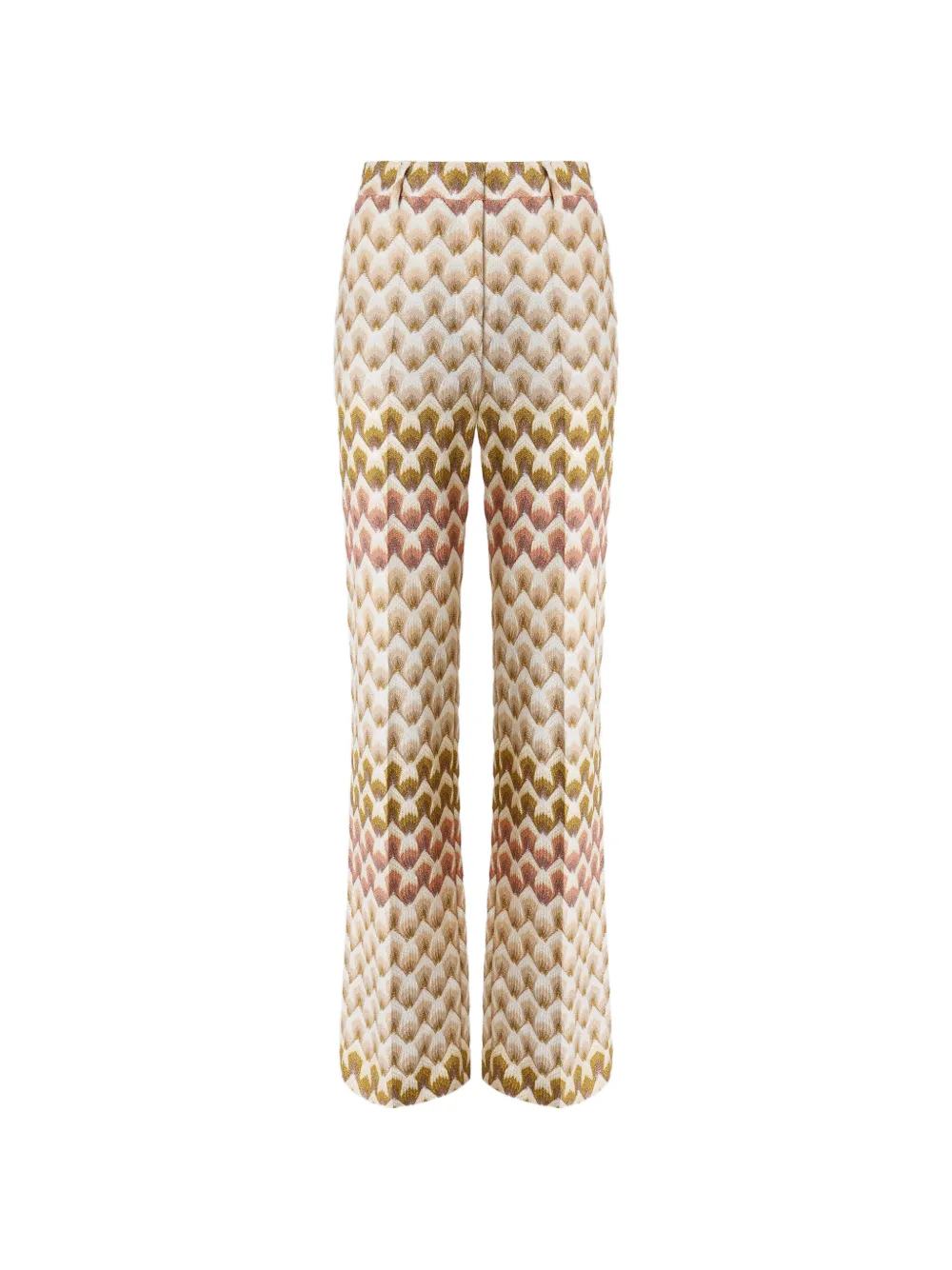 Missoni Chevron-knit wide-leg trousers - Toni neutri