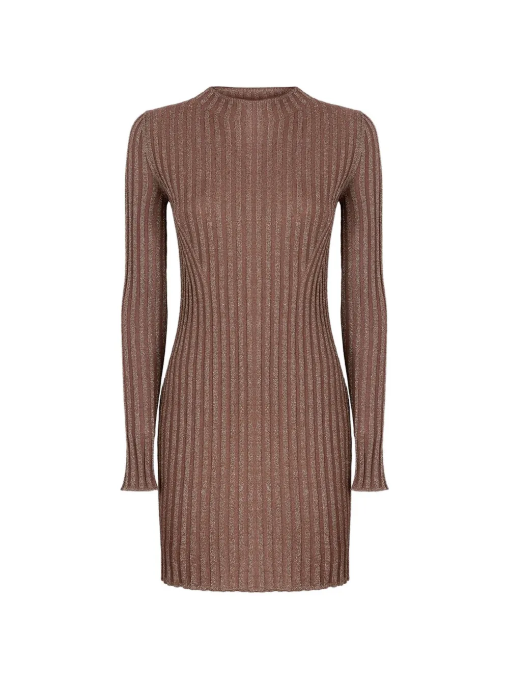 Missoni Ribgebreide jurk met metallic-effect Bruin