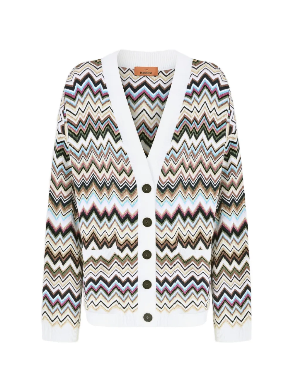 Missoni Cardigan mit Zickzackmuster - Weiß