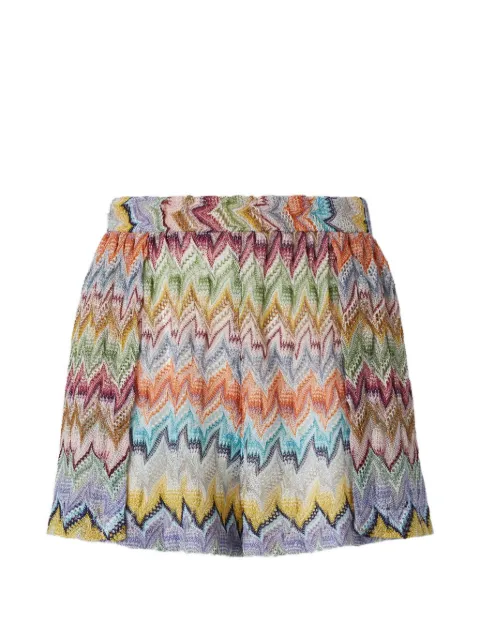 Missoni shorts tejidos en zigzag