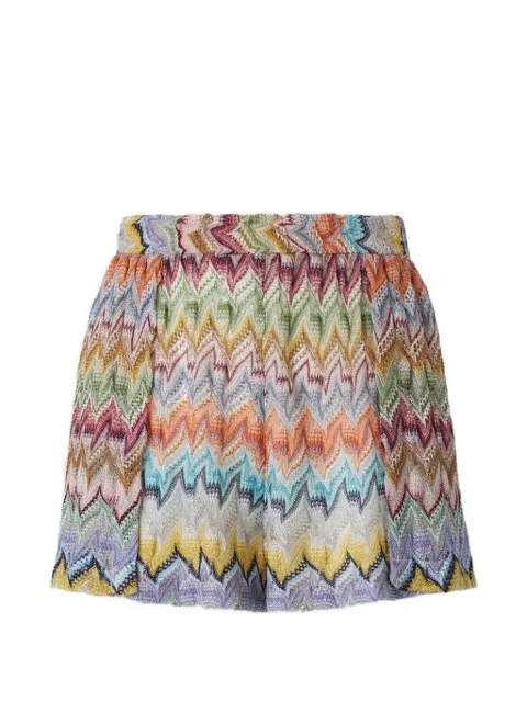Missoni Zigzag lamé cover-up shorts