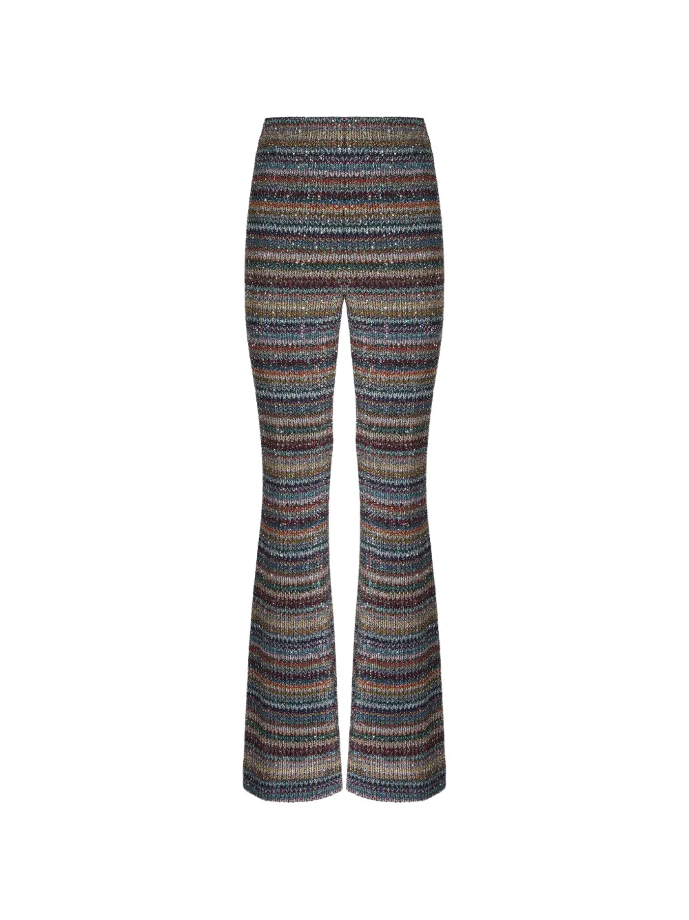 Missoni Zickzackstrick-Hose mit Pailletten - Blau