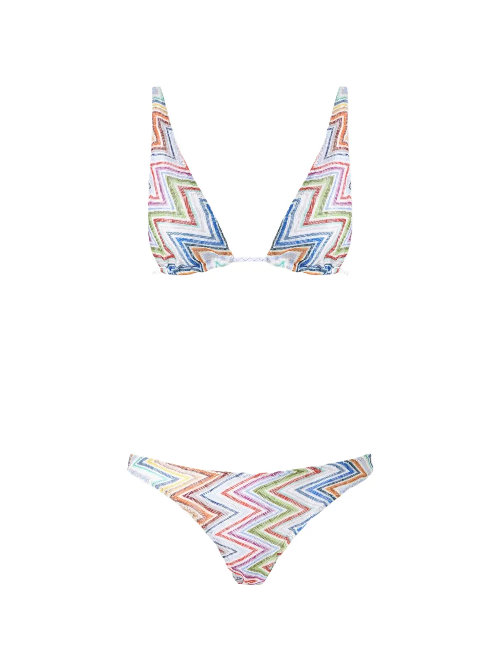 Missoni Bikini con motivo a zigzag - Bianco