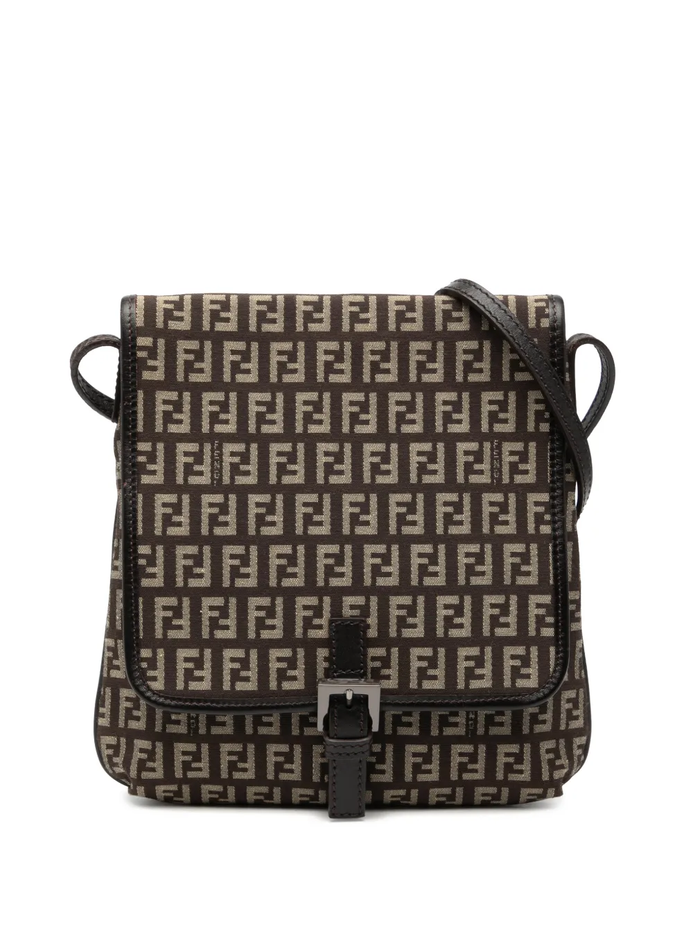 Fendi Pre-Owned 2000-2010 Zucchino Canvas crossbody bag - Brown