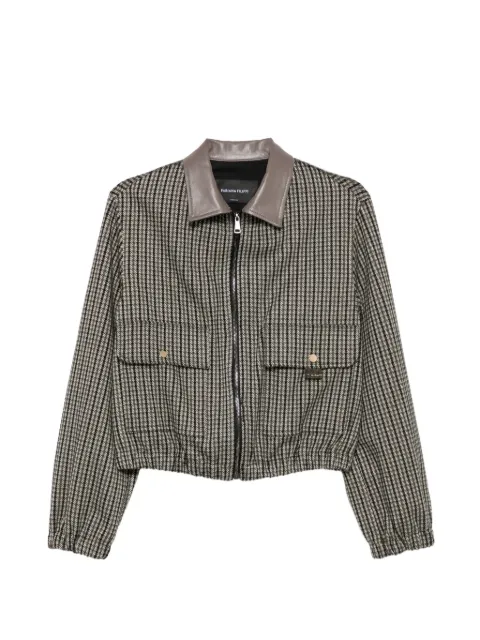 Fabiana Filippi check-pattern zip-up jacket