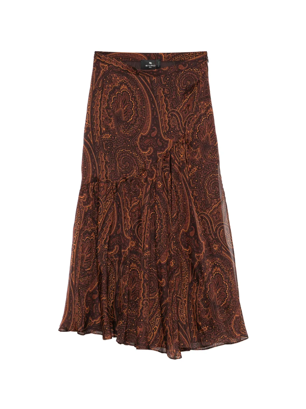 ETRO paisley-print midi skirt - Braun