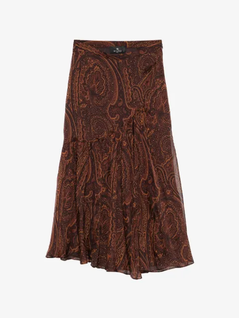 ETRO paisley-print midi skirt