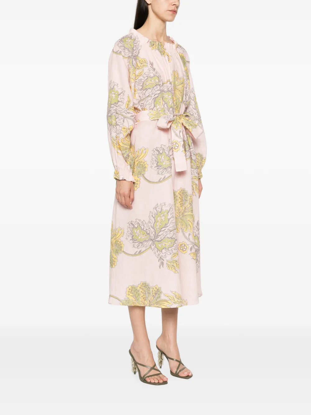 La DoubleJ Jurk met bloemenprint Roze