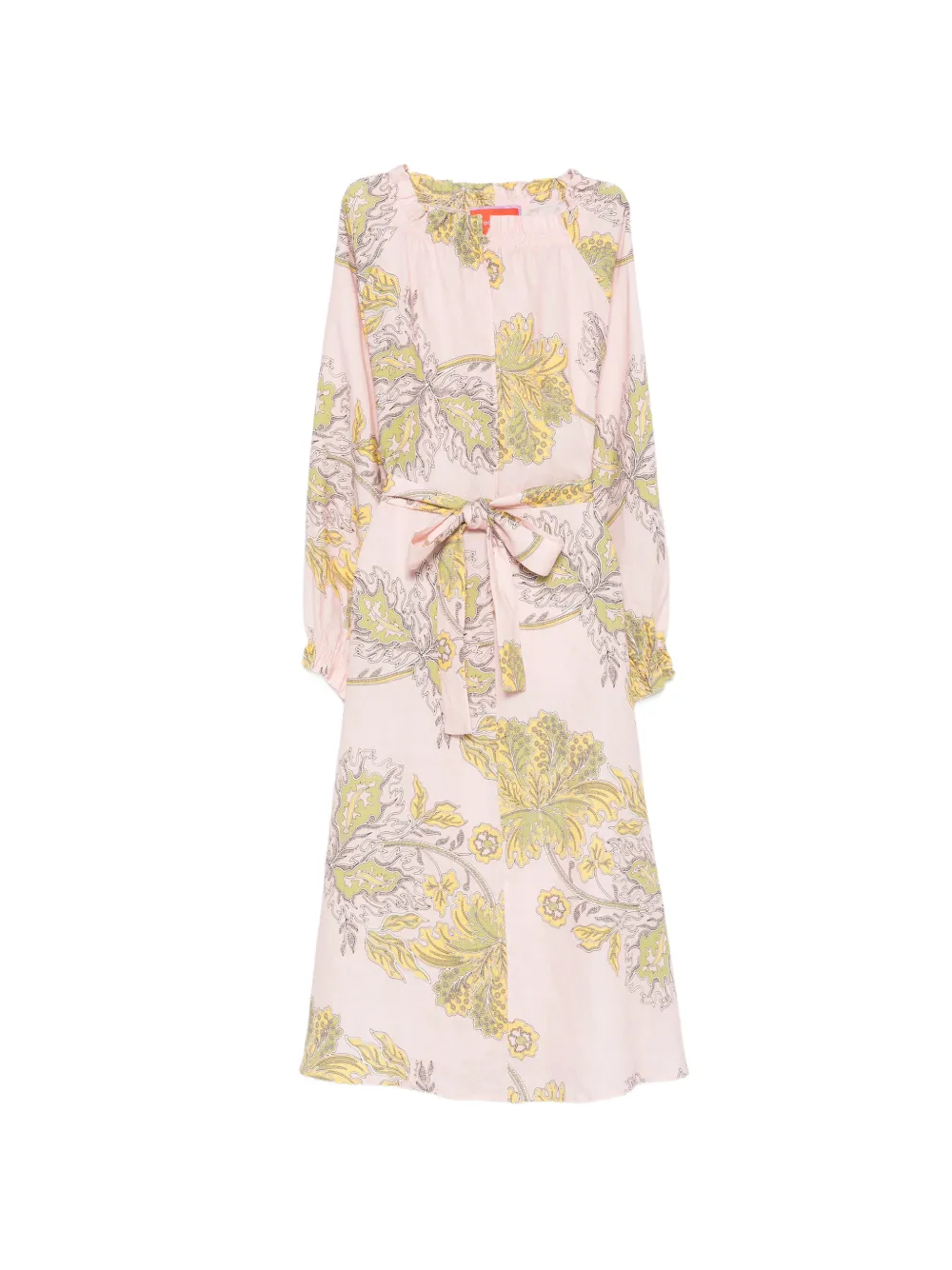 La DoubleJ floral-print belted dress - Rosa
