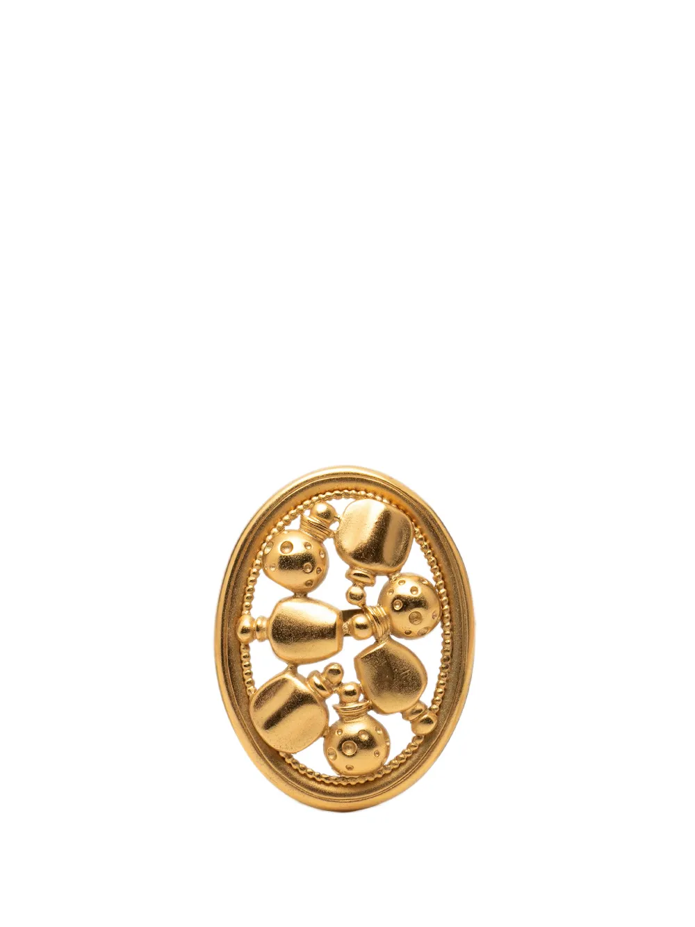 Pre-owned Dior 20th Century Gold Plated Perfume Bottle Brooch Costume Brooch