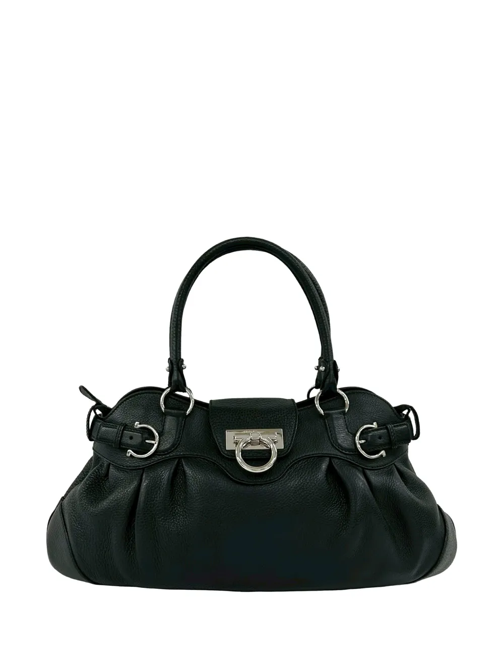 Ferragamo Pre-Owned 2007-2010 Leather Gancini Marisa handbag - Nero