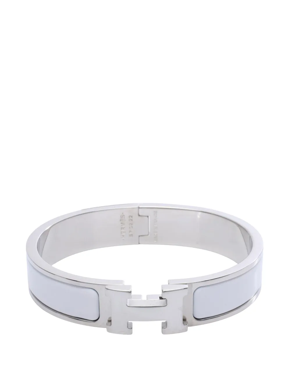 Hermès Pre-Owned 2000-2026 Narrow Enamel Clic H Bracelet PM costume bracelet - White