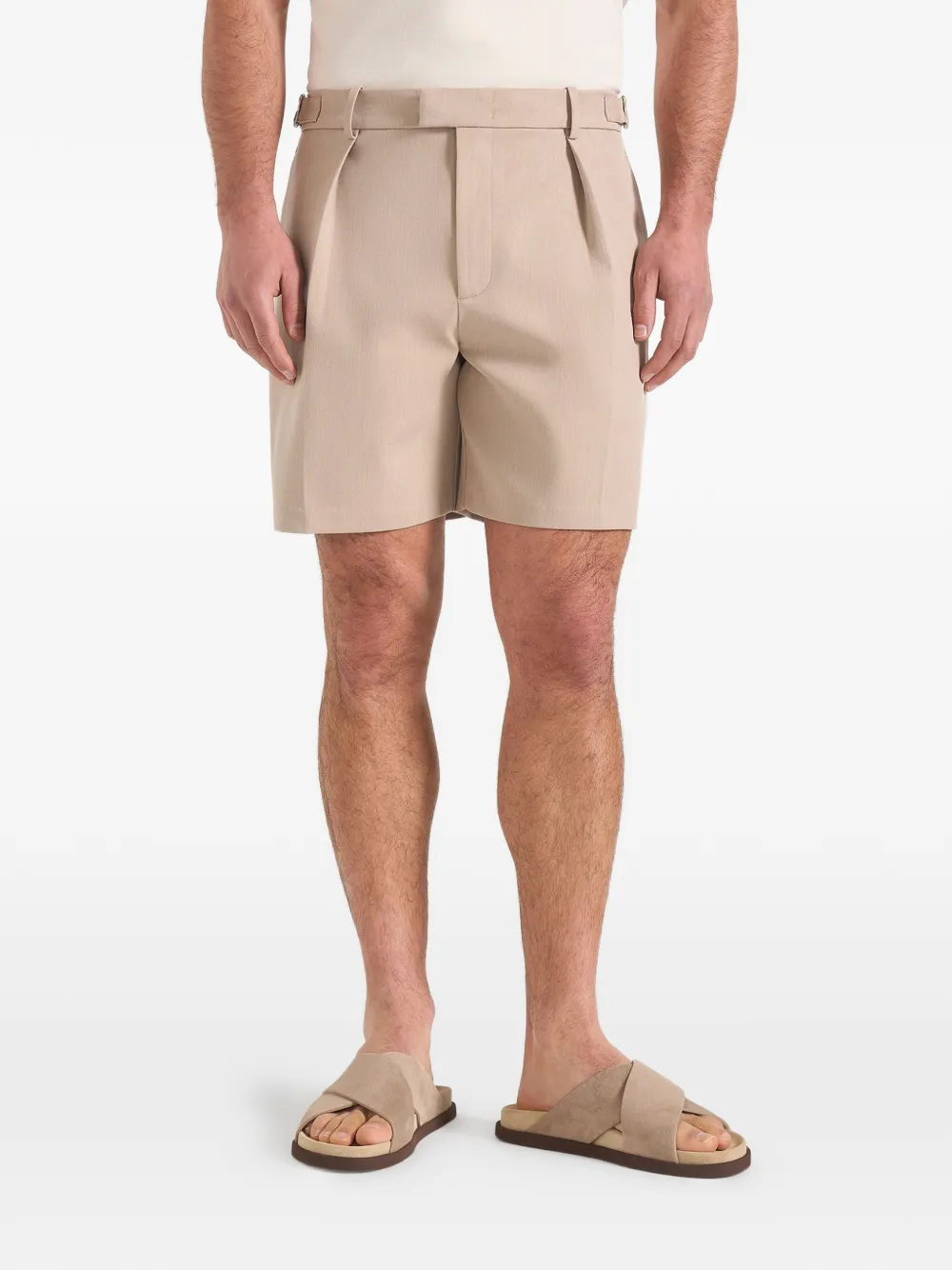Manière De Voir Marin tailored pleated shorts - Neutrals