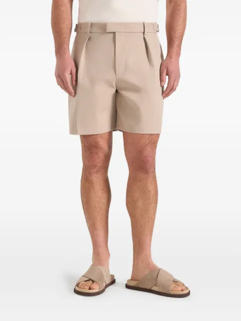 Manière De Voir Marin in beige tailored pleated shorts