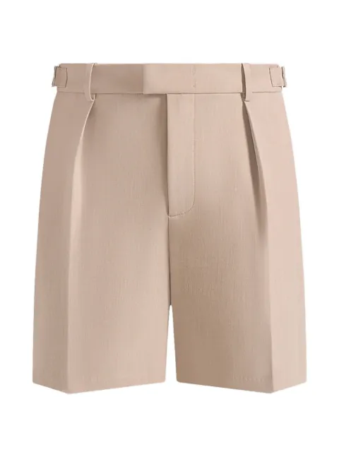Manière De Voir Marin in beige tailored pleated shorts