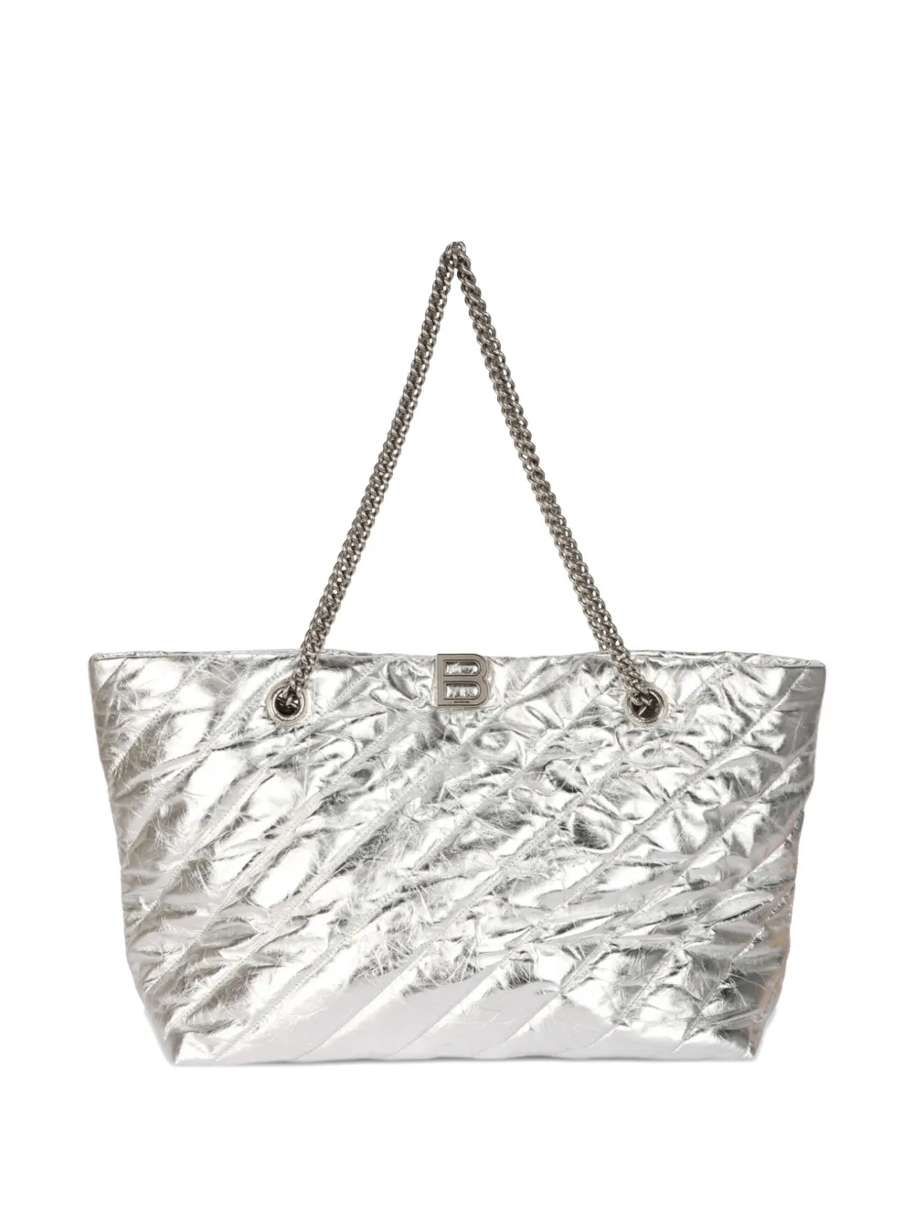 Balenciaga medium Crush quilted tote bag - Argento