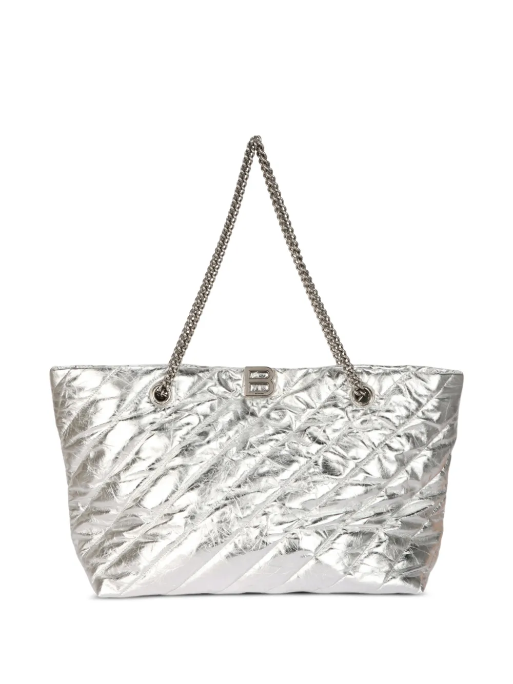 Balenciaga medium Crush quilted tote bag - Argento