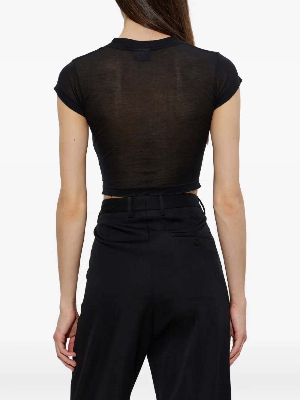 Balenciaga Asymmetrisch T-shirt Zwart