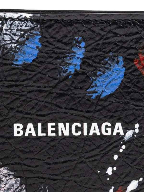 Balenciaga Cash Square Folded Wallet In black/multicolor | Black