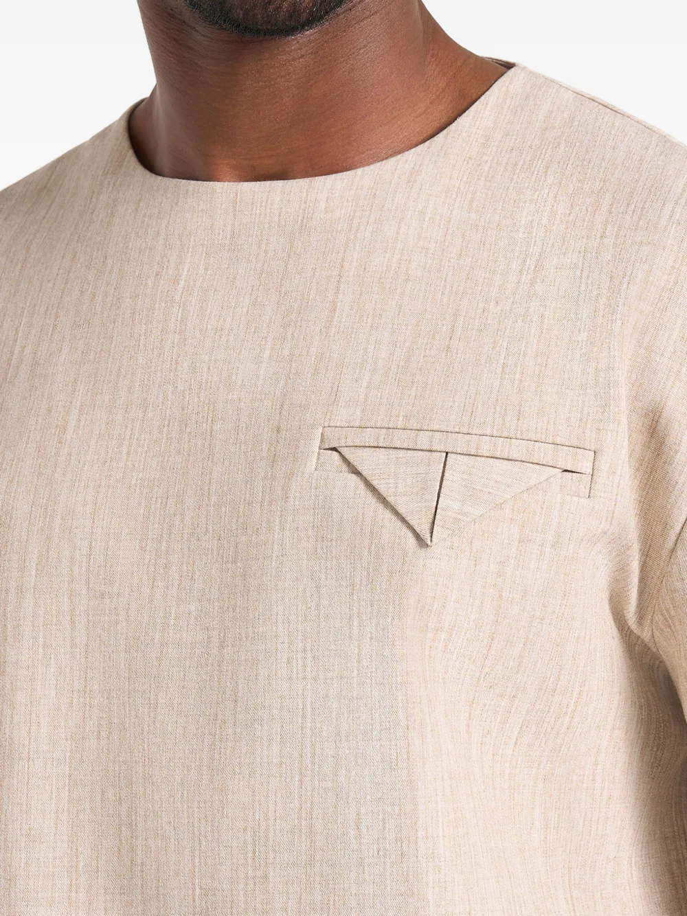 Manière De Voir Leon boxy cropped T-shirt Beige