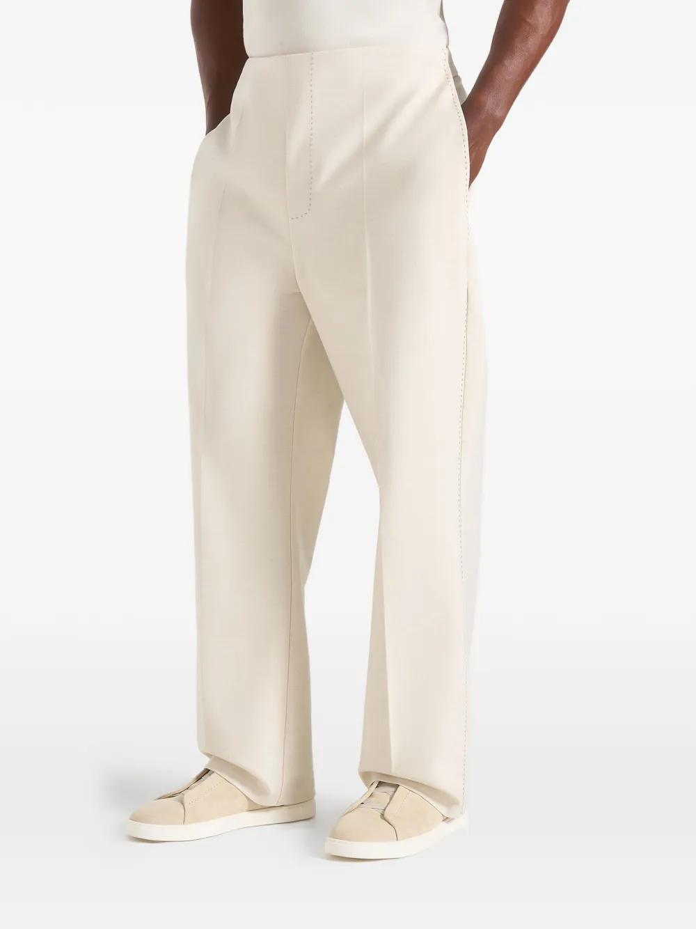 Manière De Voir Henri pleat-detailed trousers - Toni neutri